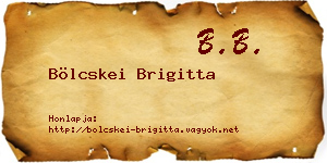 Bölcskei Brigitta névjegykártya