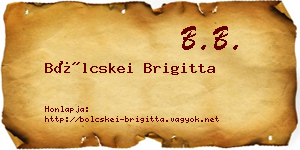 Bölcskei Brigitta névjegykártya