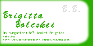 brigitta bolcskei business card